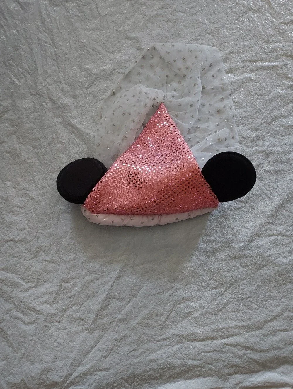 Disney Pink Sequin Mouse Ear Party Hat with Black Ears